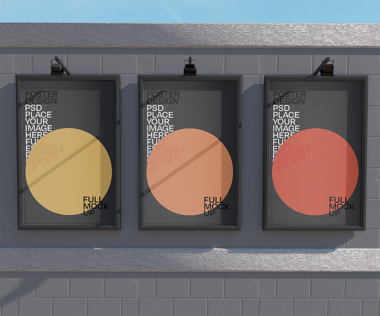 户外广告牌海报样机插图