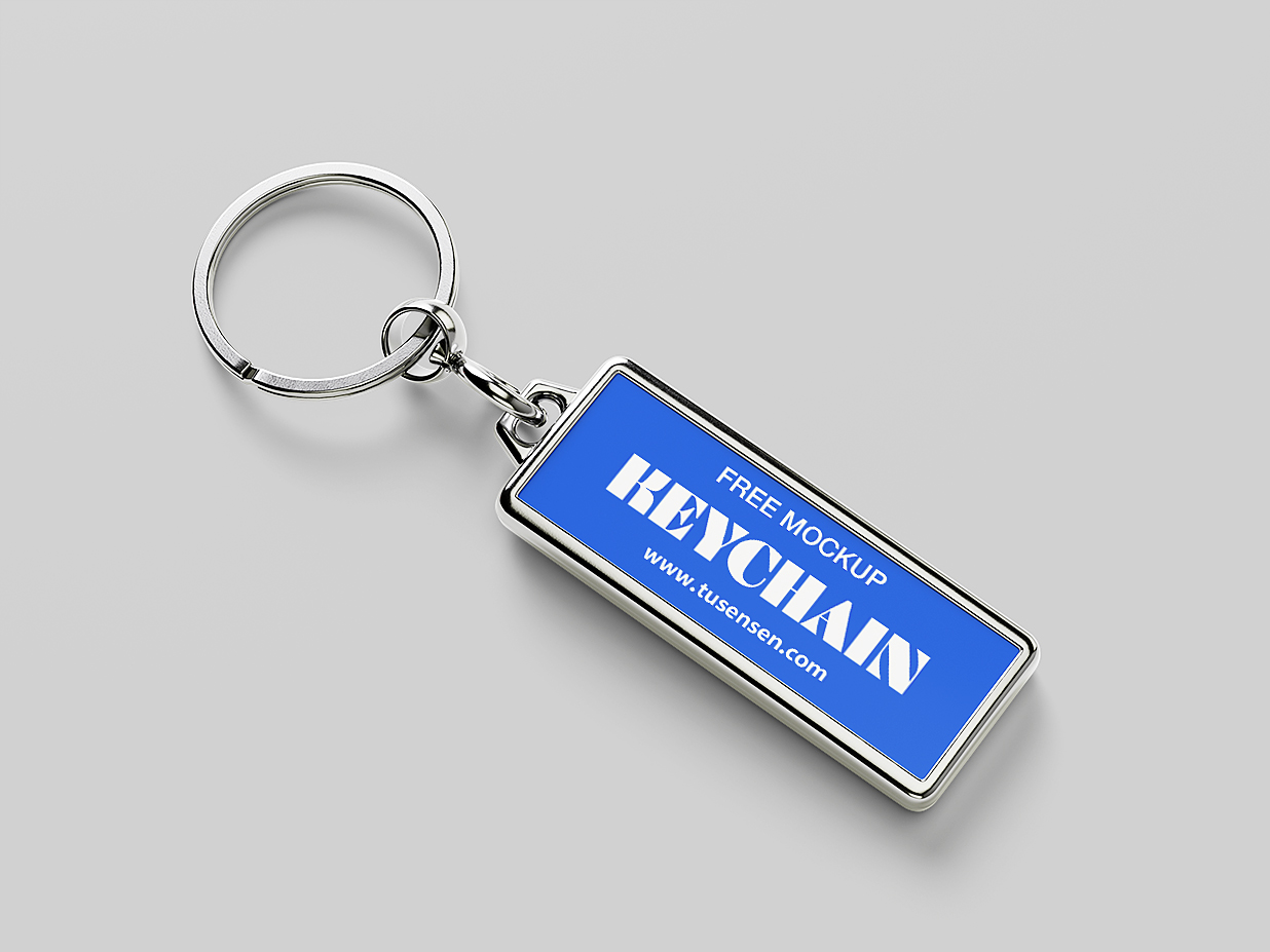 高质感金属矩形钥匙扣样机5组插图