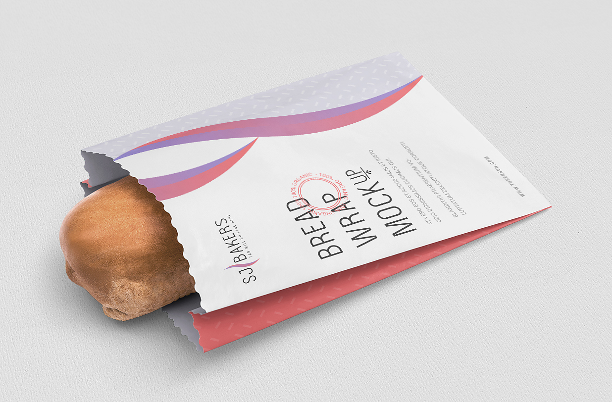 面包外带纸袋食品袋样机4组插图