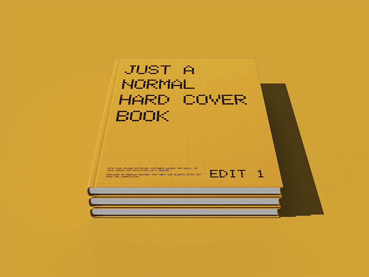 精致的精装书籍样机插图