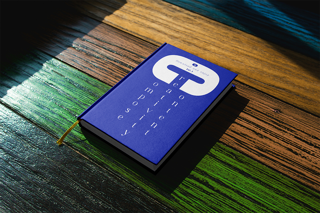 优雅的精装书籍样机插图