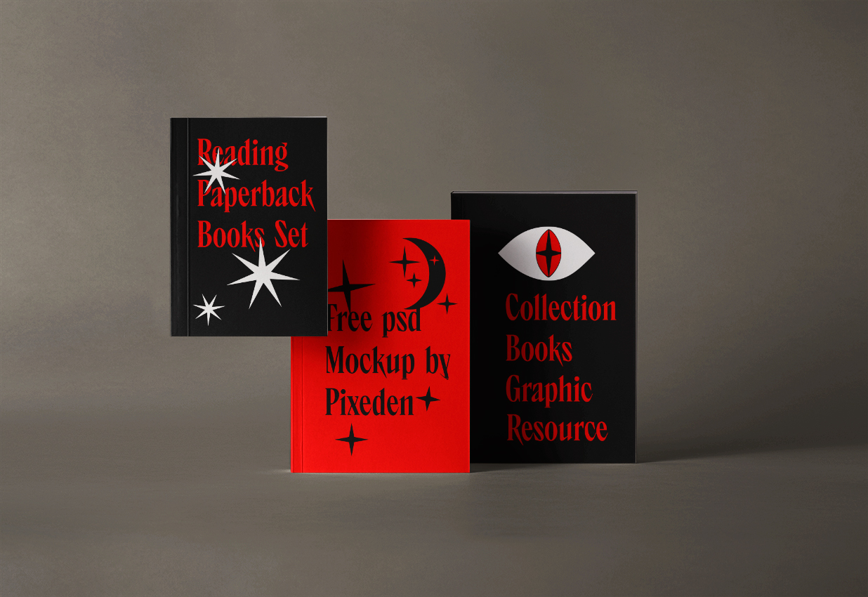 软皮书籍样机插图