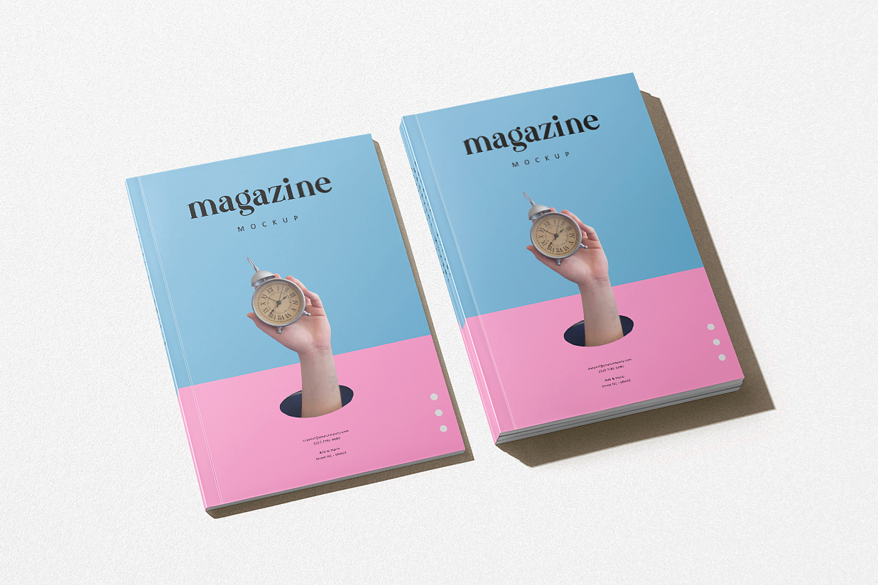 软皮书籍样机插图