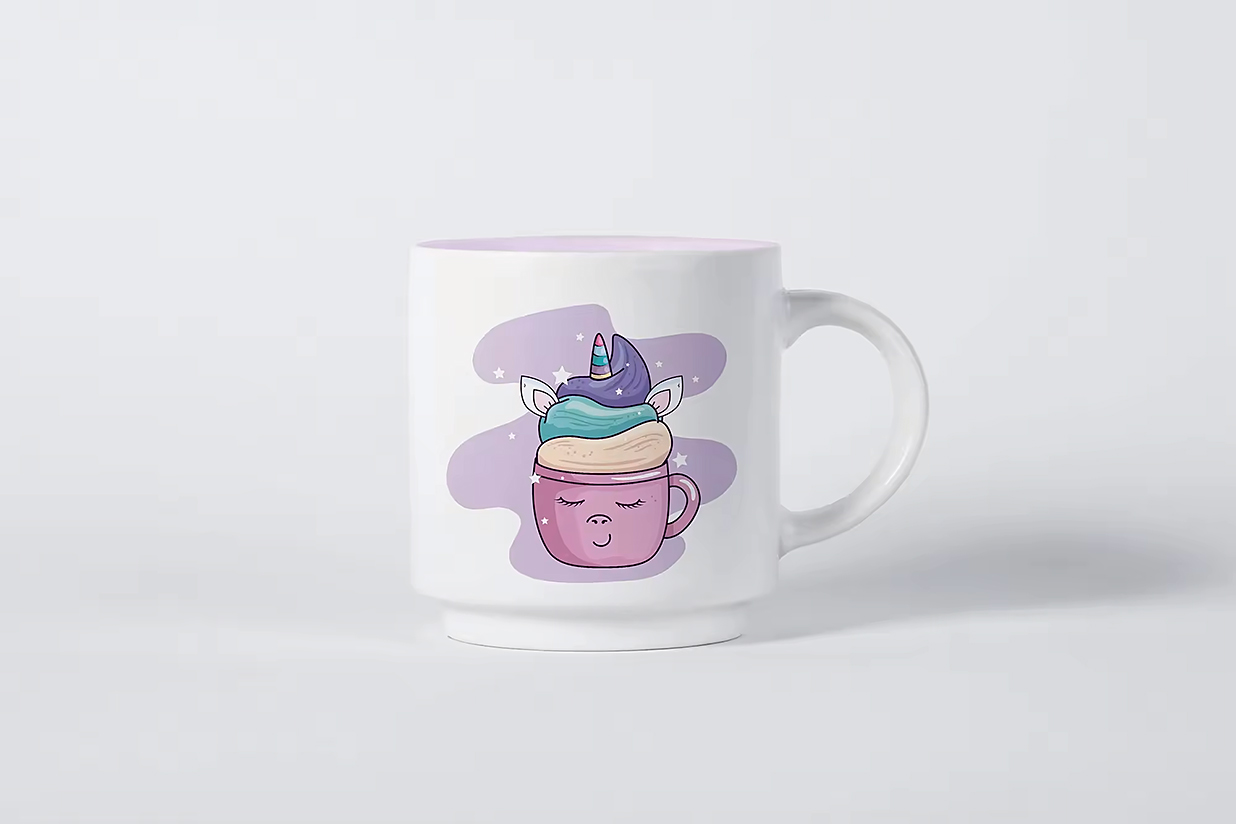 极简白色马克杯样机3组插图