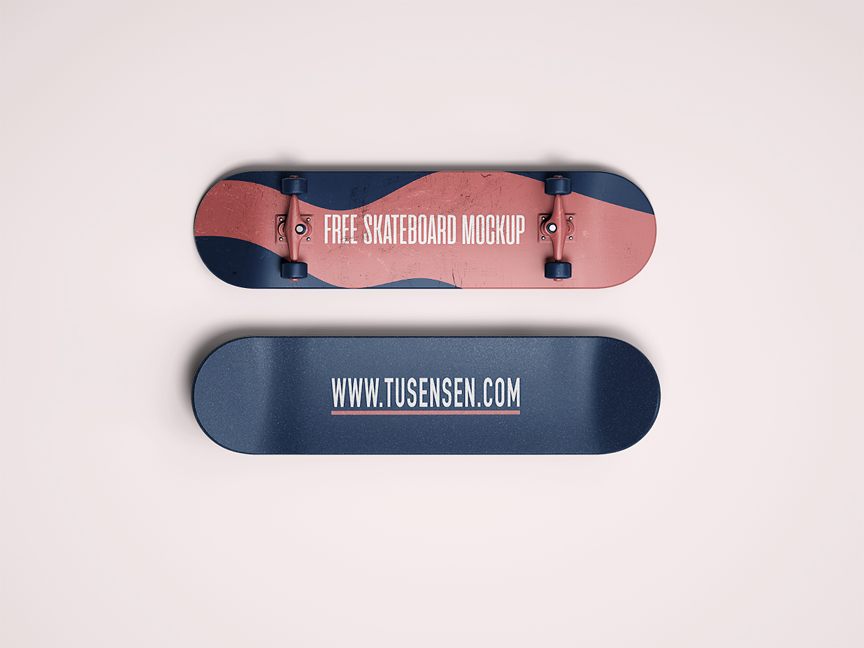 高质感滑板样机插图