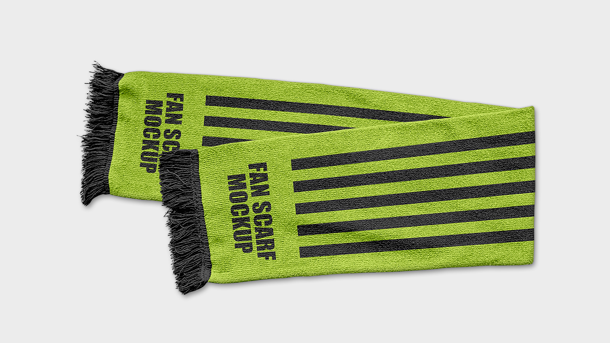 扇形围巾样机插图