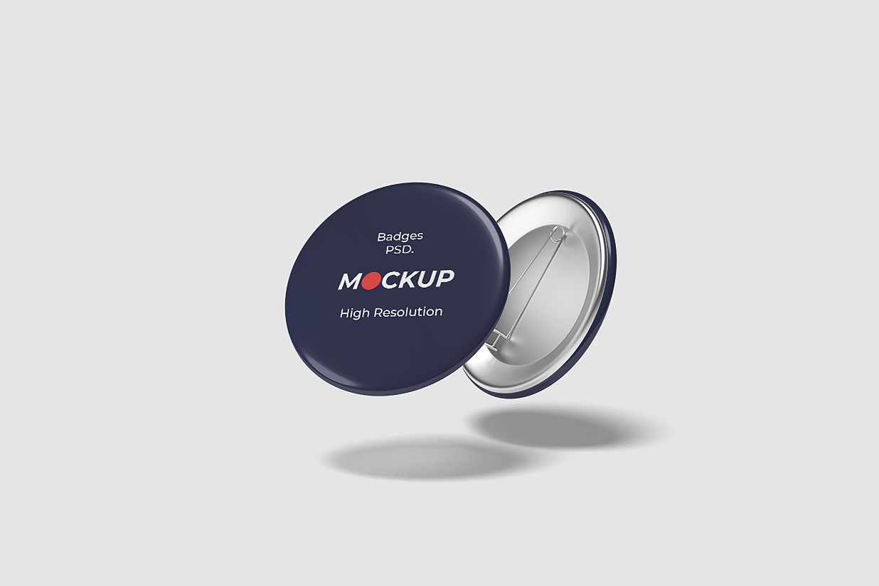 高质感别针徽章胸针样机插图