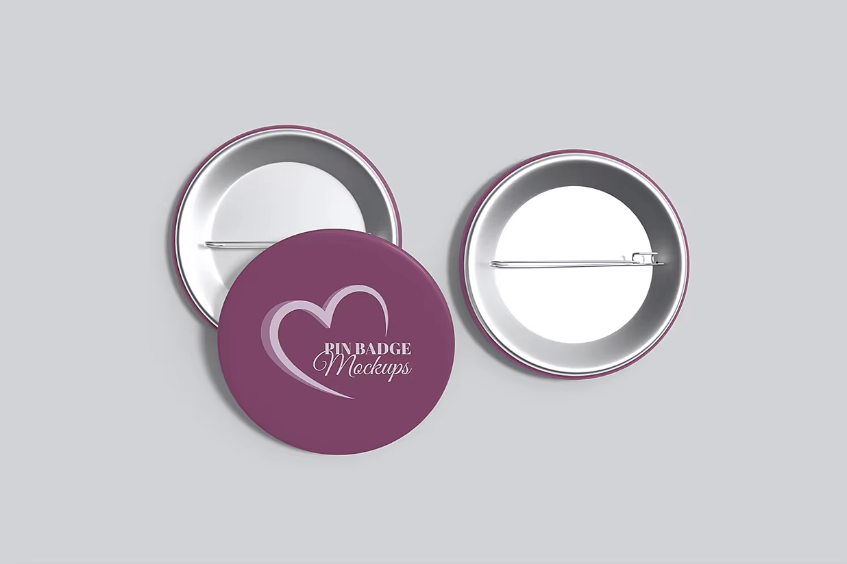 别针徽章胸针样机插图