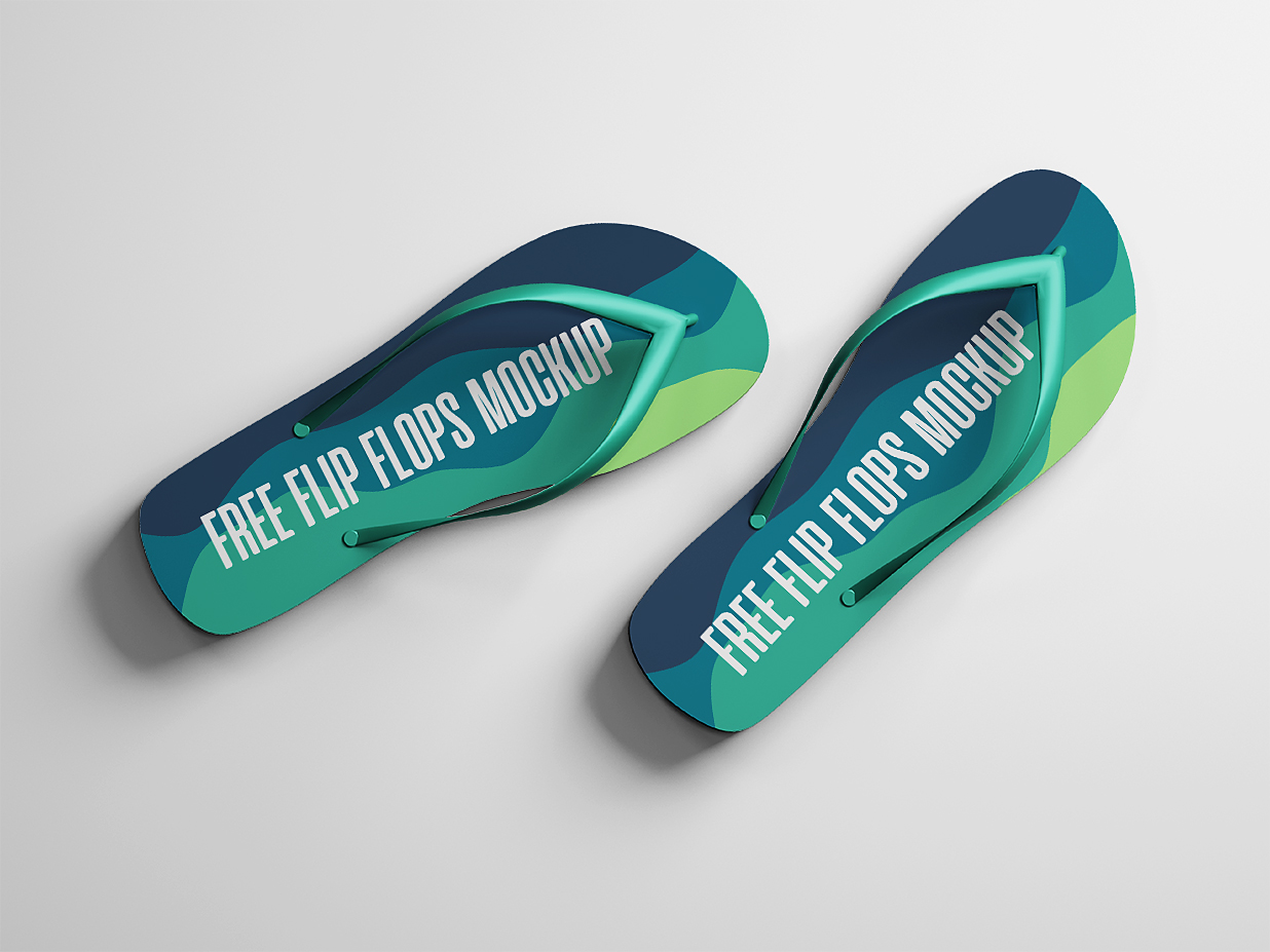 高质感海滩凉鞋人字拖样机插图