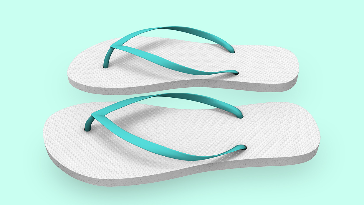 沙滩凉鞋人字拖拖鞋样机插图1