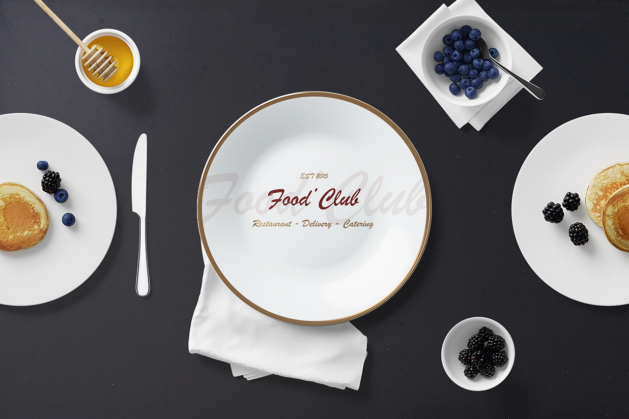 餐厅餐具套装盘子样机7组插图