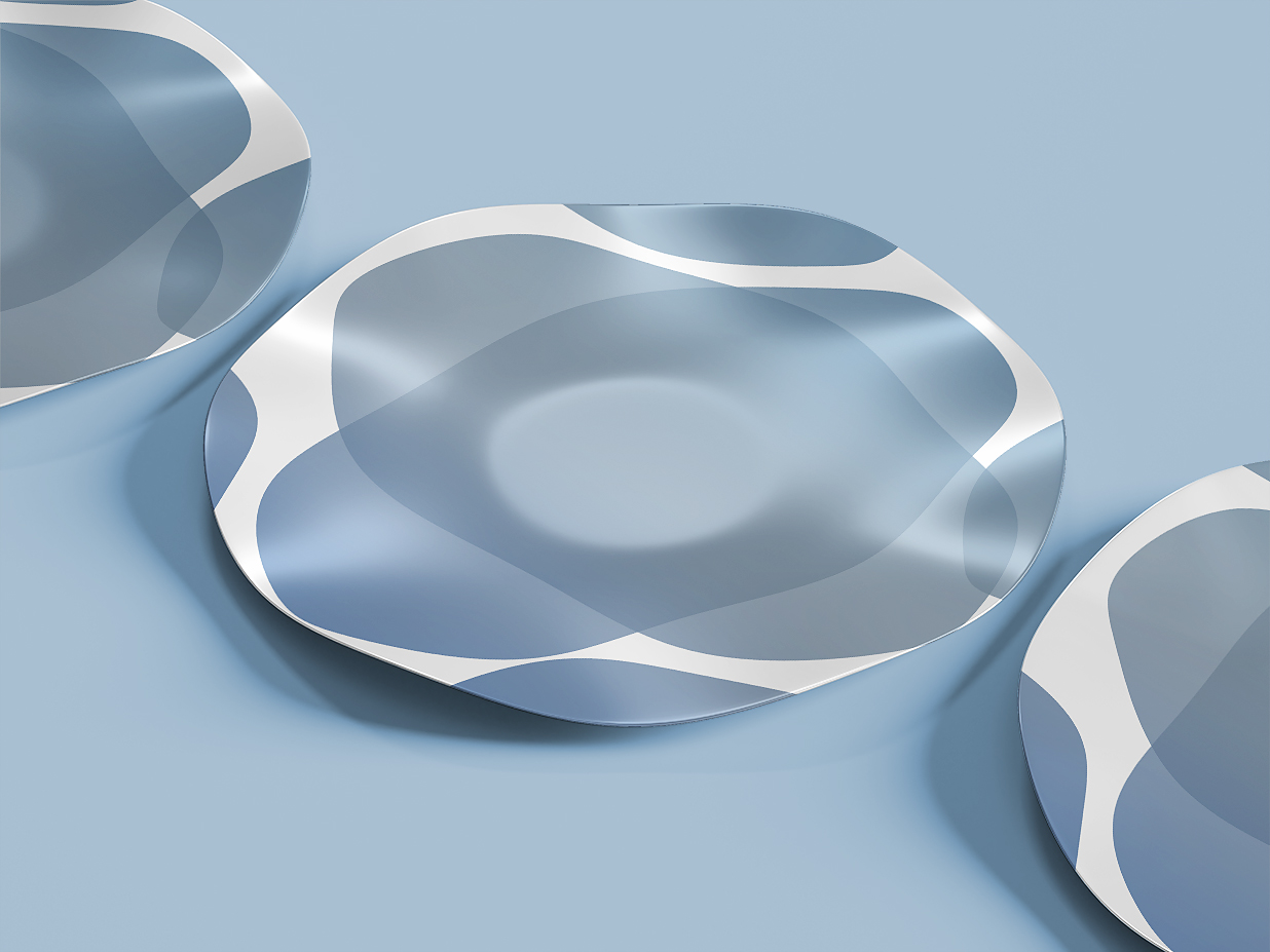 精致陶瓷餐具盘子餐盘样机插图