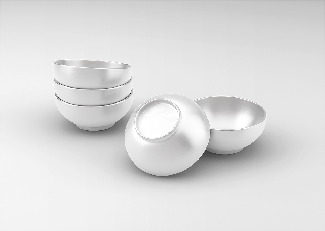 堆叠的陶瓷碗样机插图1