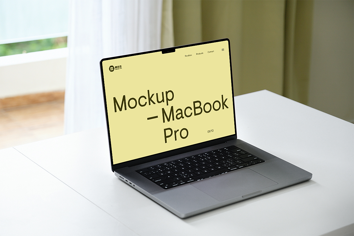 带场景的MacBook Pro样机插图