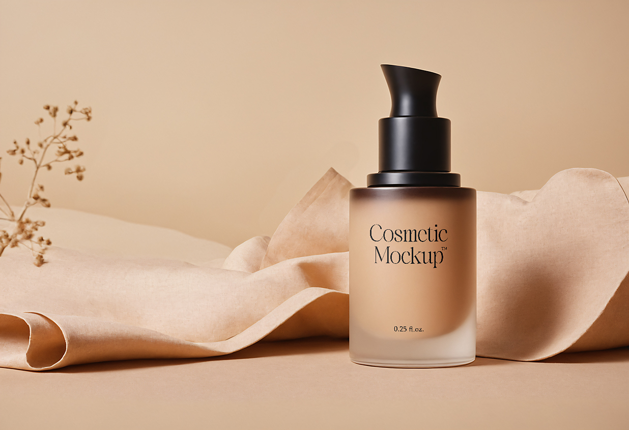 精致场景化妆品粉底液样机插图