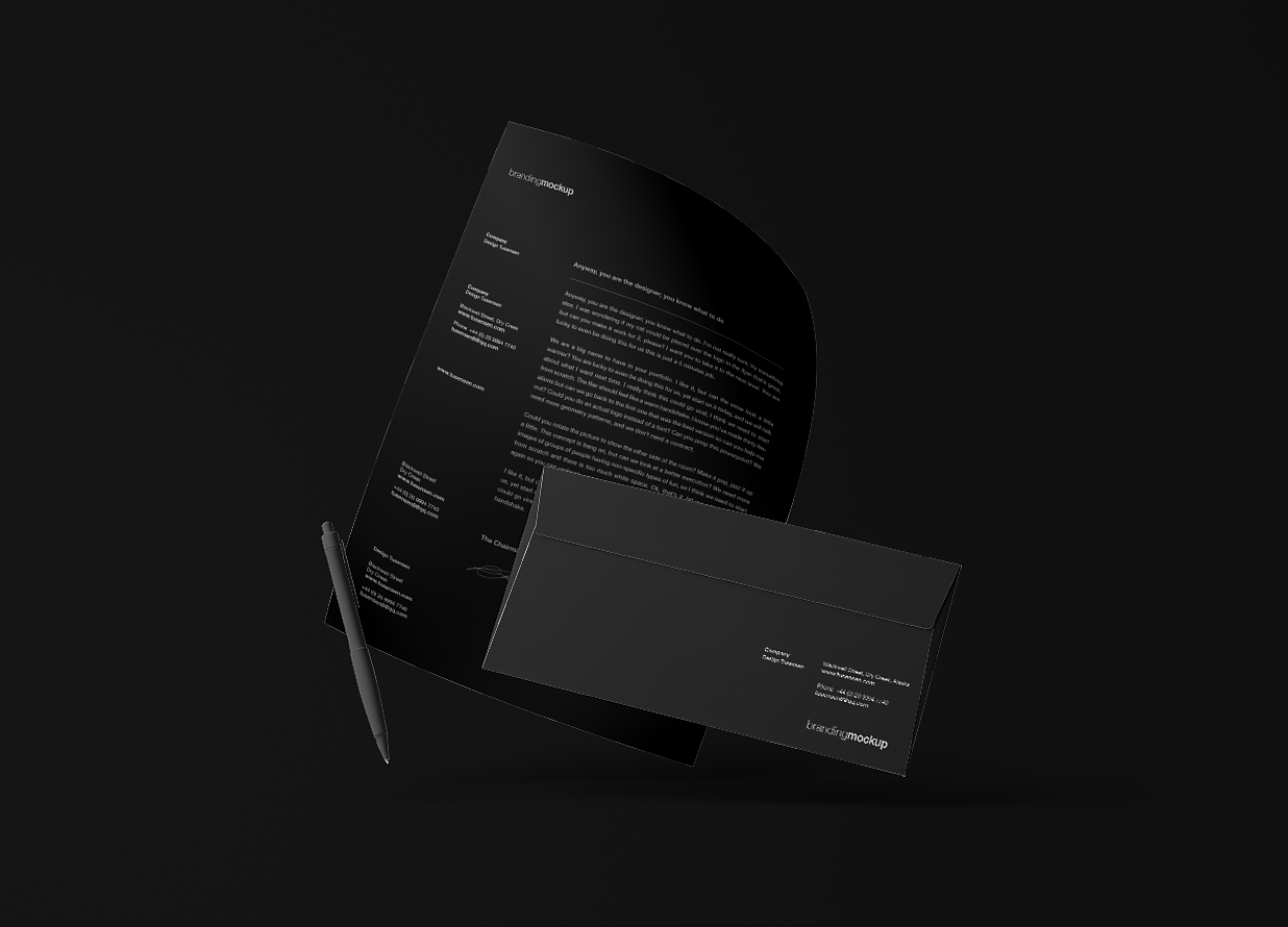 信封信纸样机Mockup插图