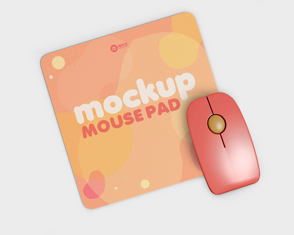 高质感鼠标垫样机3组Mockup插图