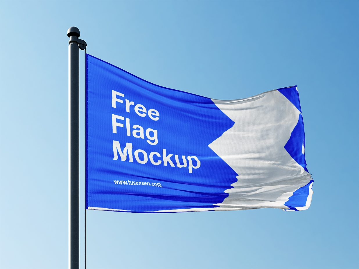 户外旗帜广告旗样机Mockup5组插图