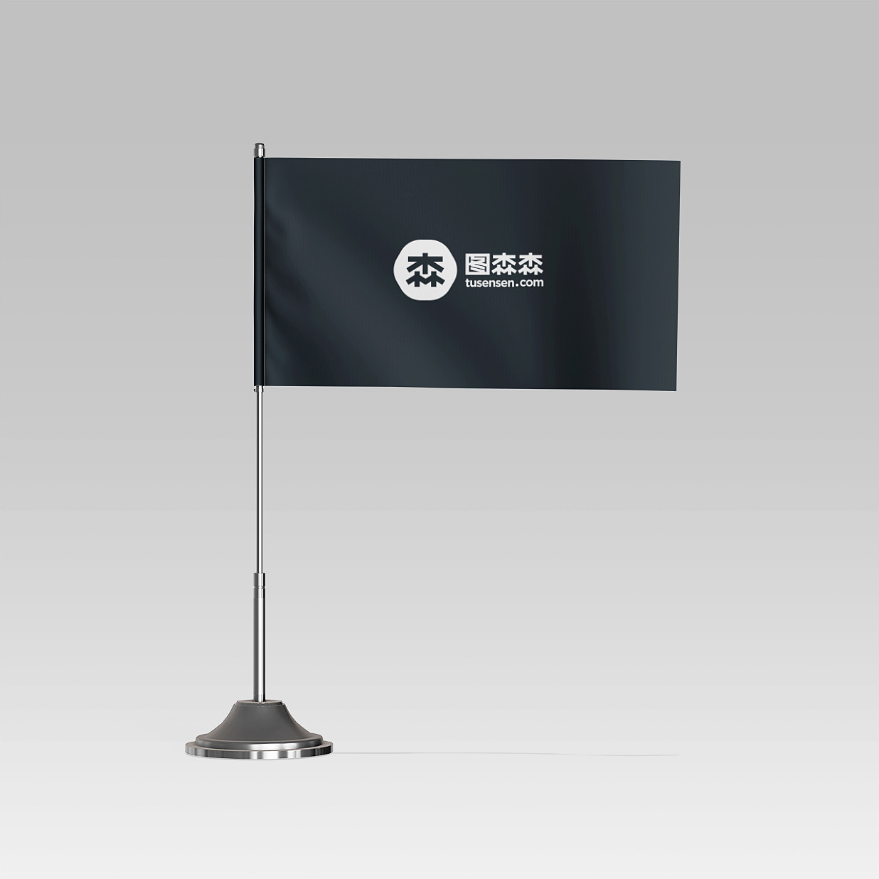 桌面旗帜广告旗样机Mockup3组插图