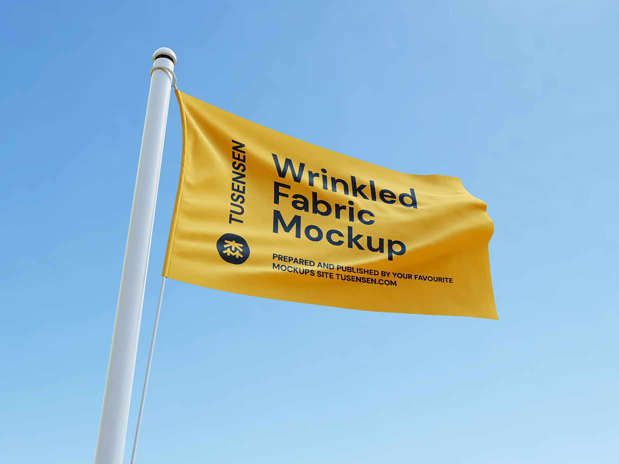 高质感旗帜广告旗样机Mockup4组插图