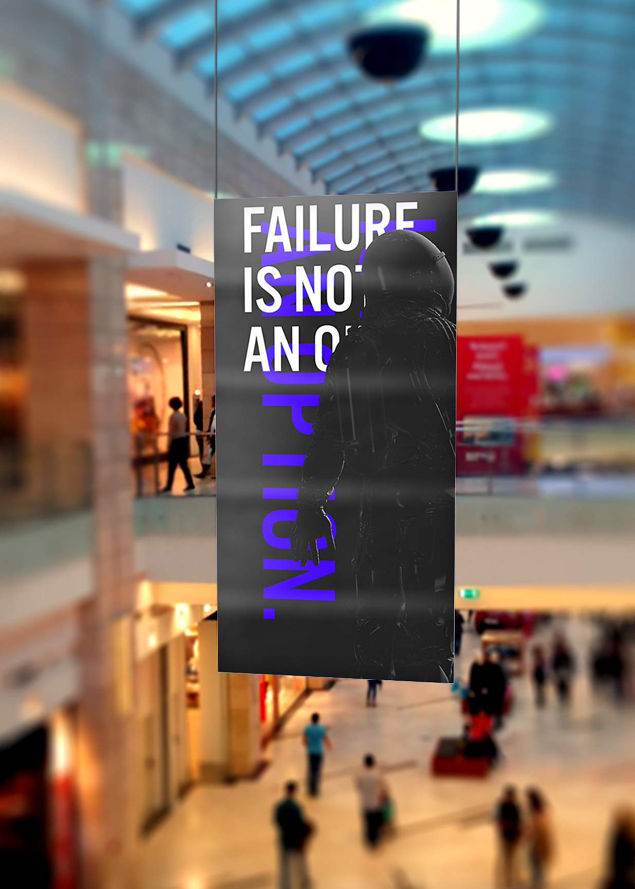 商场吊旗挂旗广告旗样机Mockup插图