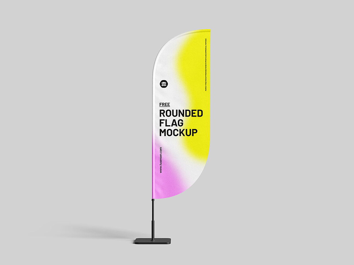 道旗帆旗广告旗旗帜样机mockup3组插图