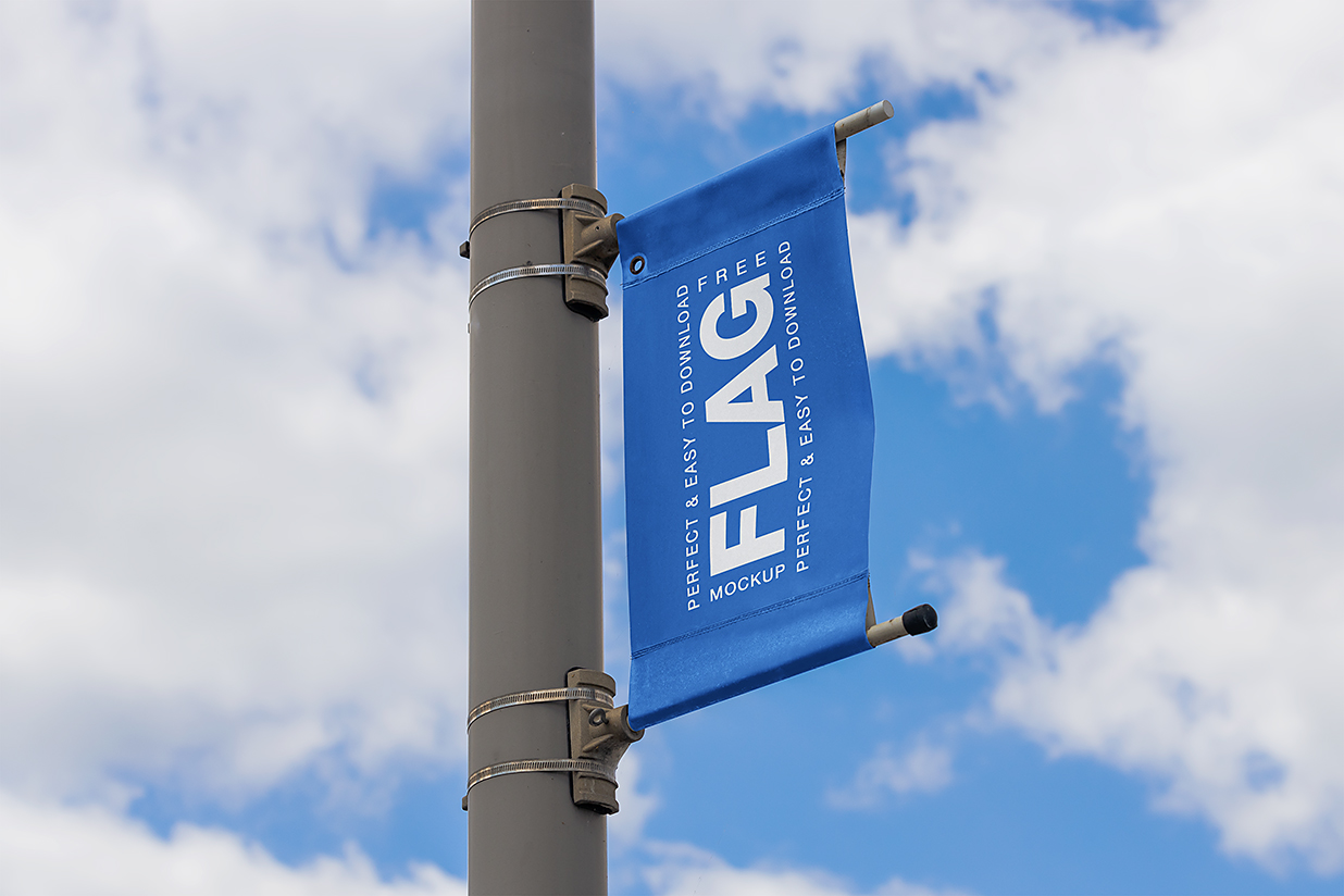 杆旗道旗广告旗旗帜样机mockup插图