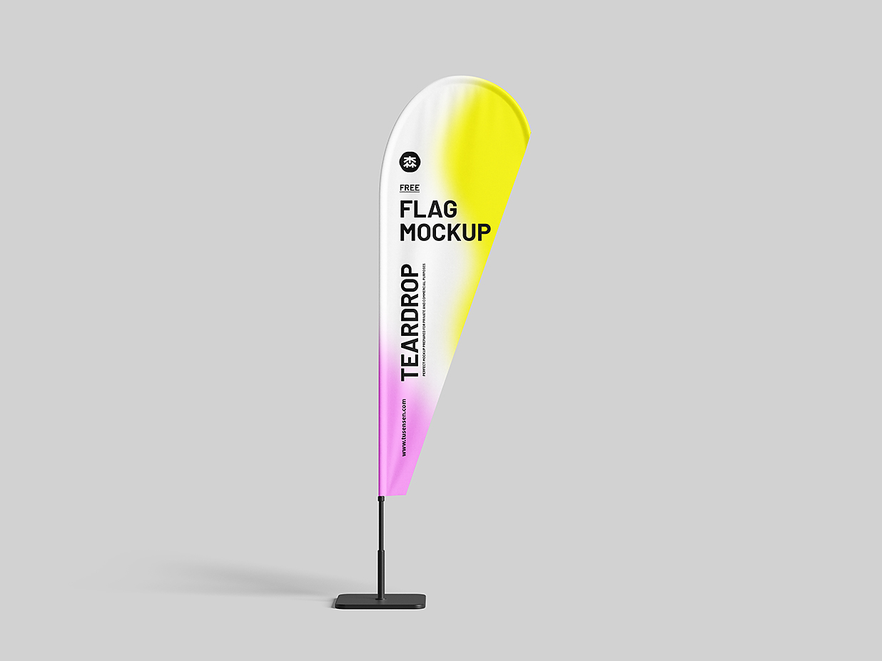 帆旗道旗广告旗旗帜样机mockup3组插图