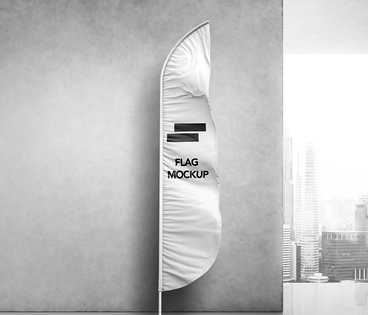 帆船旗帜道旗广告旗样机mockup6组插图