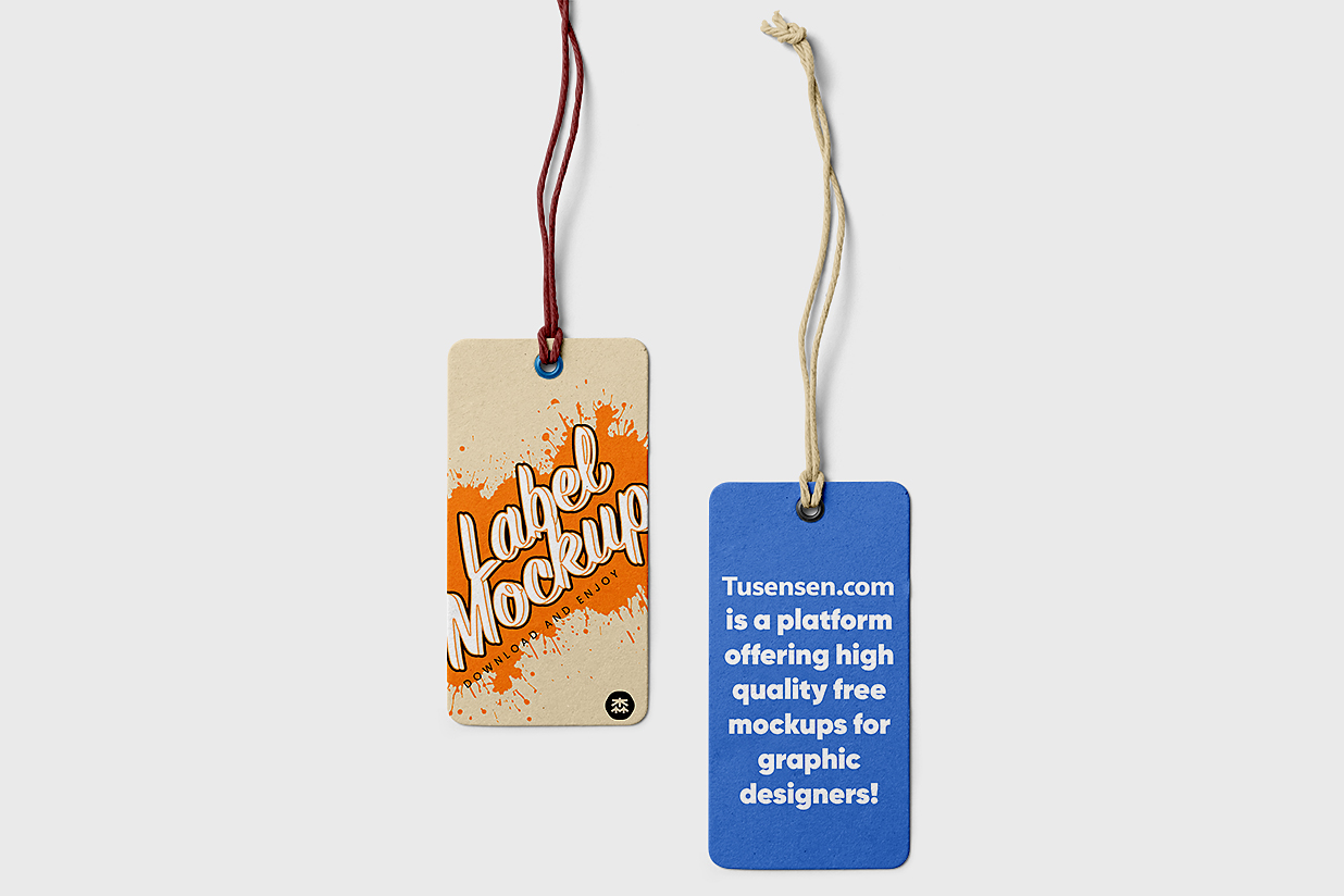 服装吊牌标签样机插图