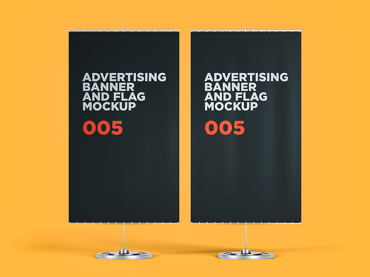 道旗广告旗旗帜样机mockup3组插图