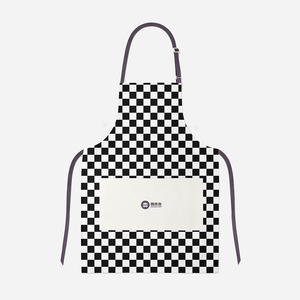 带口袋的厨房围裙样机mockup插图