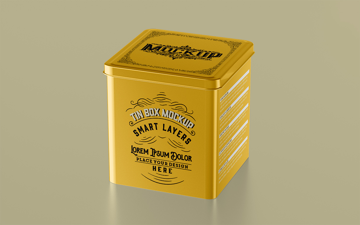 金属锡罐茶叶罐铁罐包装样机插图