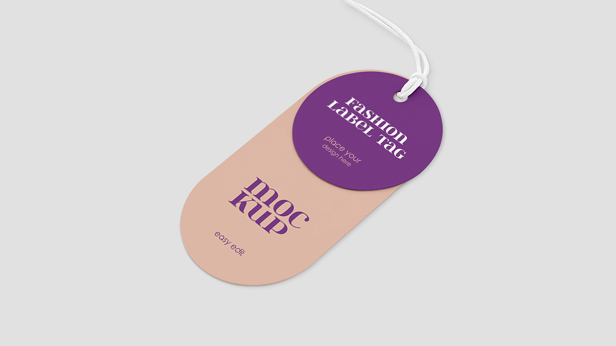 时尚服装吊牌标签样机插图