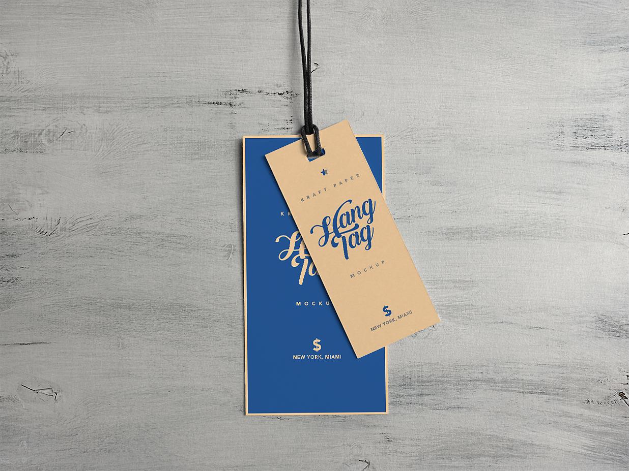 服装吊牌标签样机插图