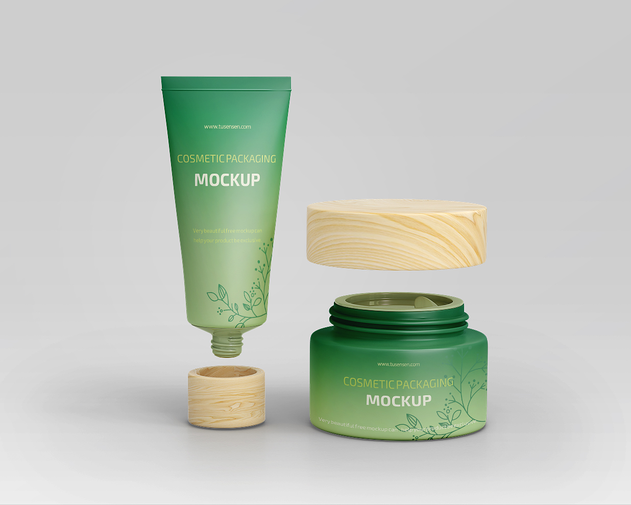 木盖洗面奶面霜护肤品样机套装2组插图