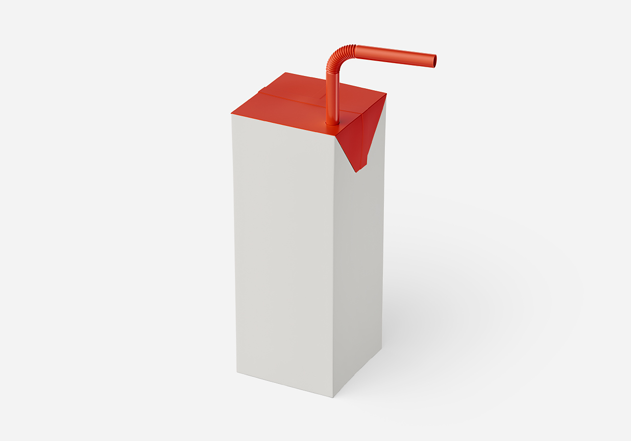 带吸管的果汁饮料牛奶利乐包装样机套装10组插图9