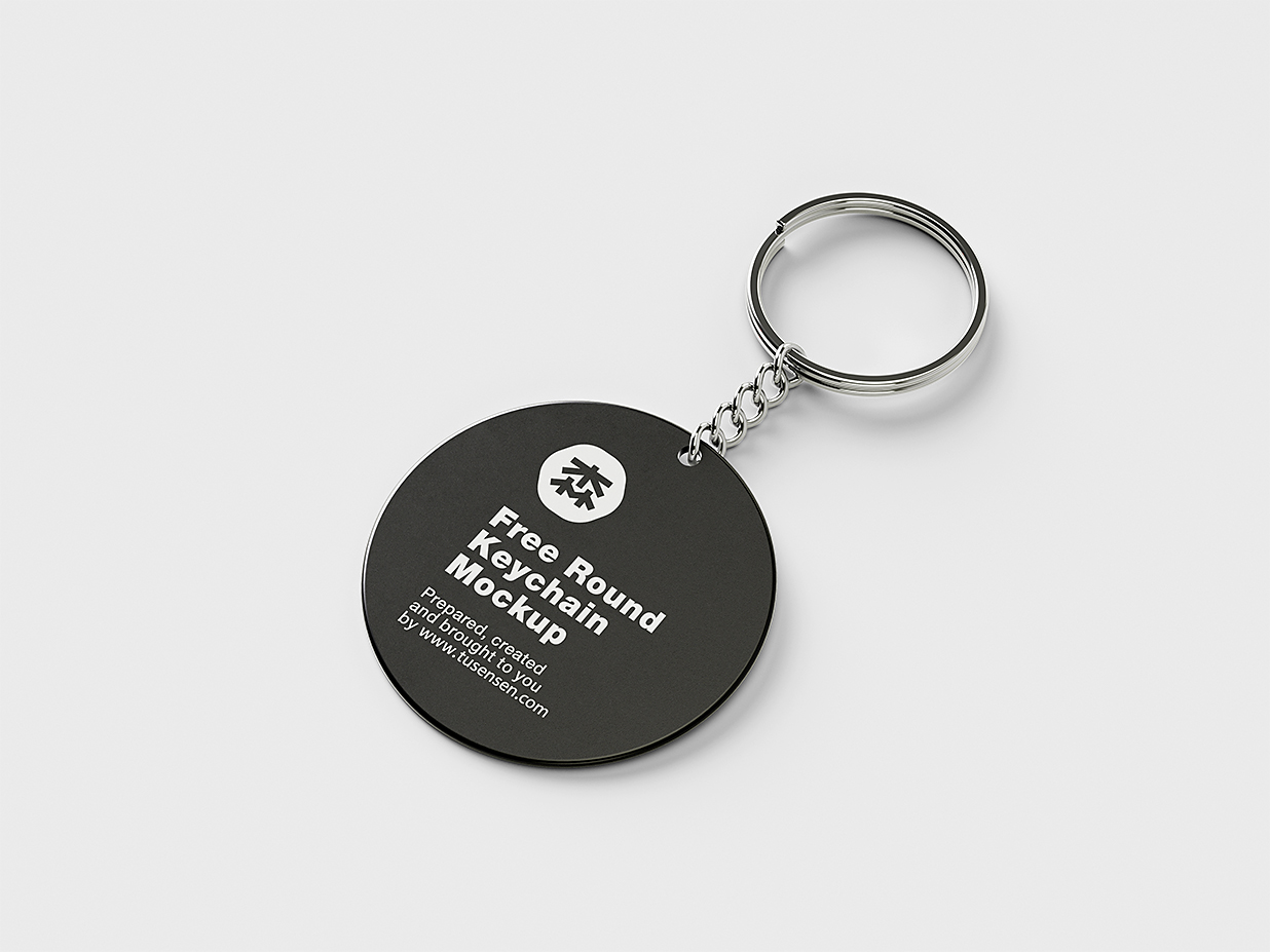 高质感钥匙圈样机4组插图1