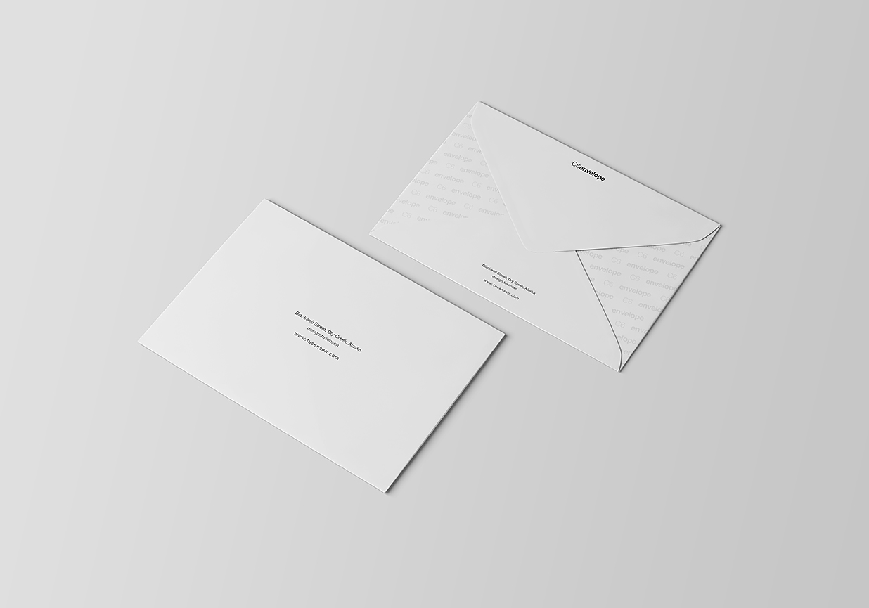 简约高级信封样机7组Mockup插图1