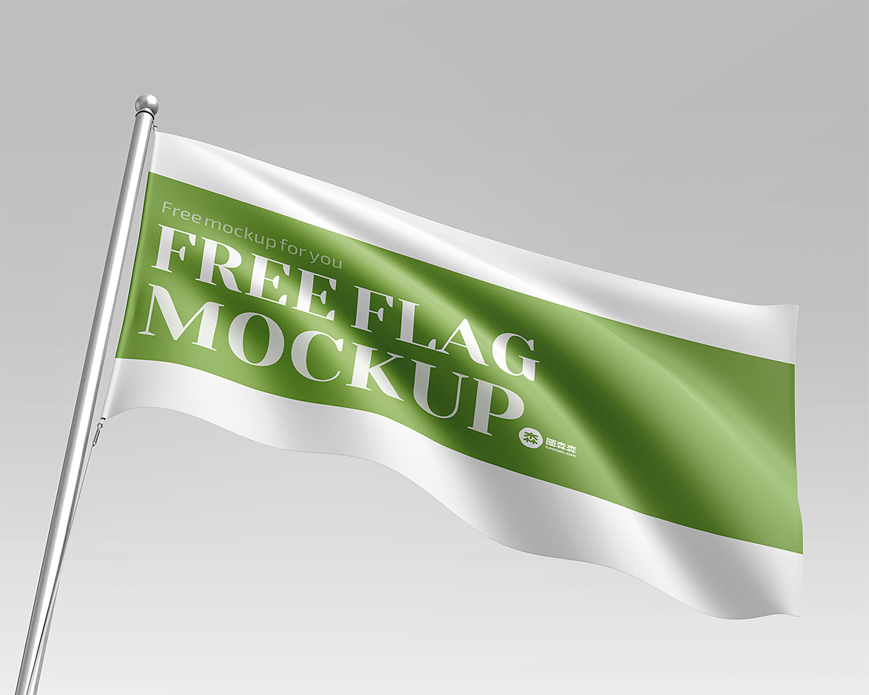 旗帜广告旗样机Mockup2组插图1