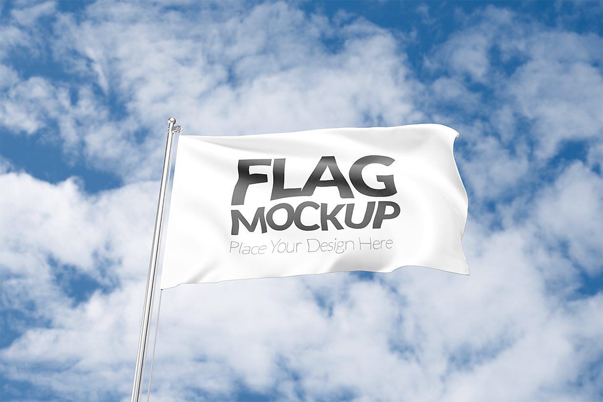 旗帜广告旗样机Mockup3组插图1