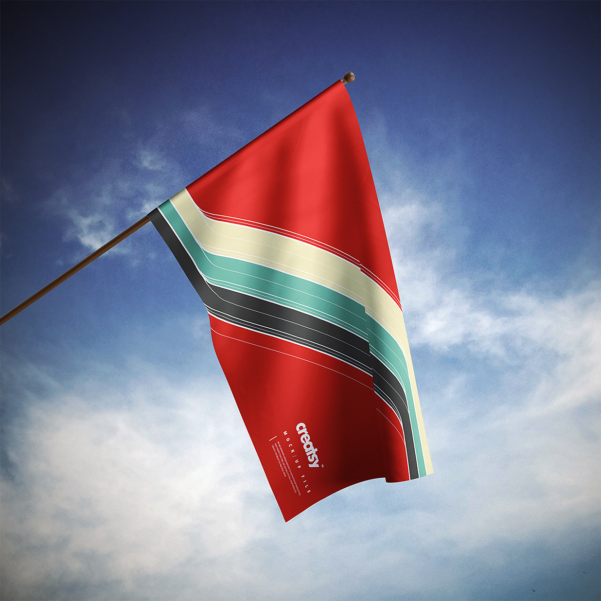 高质感旗帜广告旗样机Mockup3组插图1