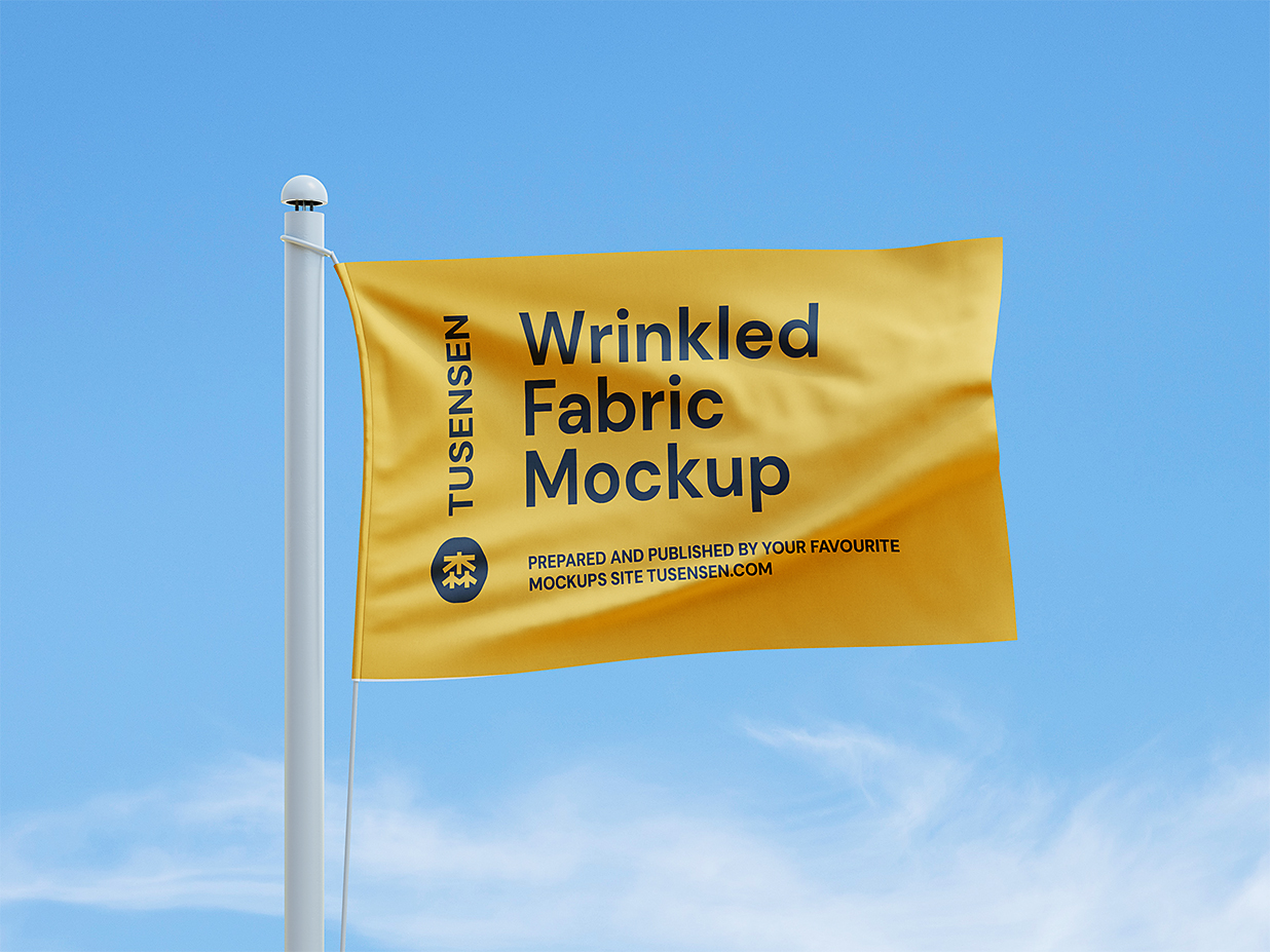 高质感旗帜广告旗样机Mockup4组插图1