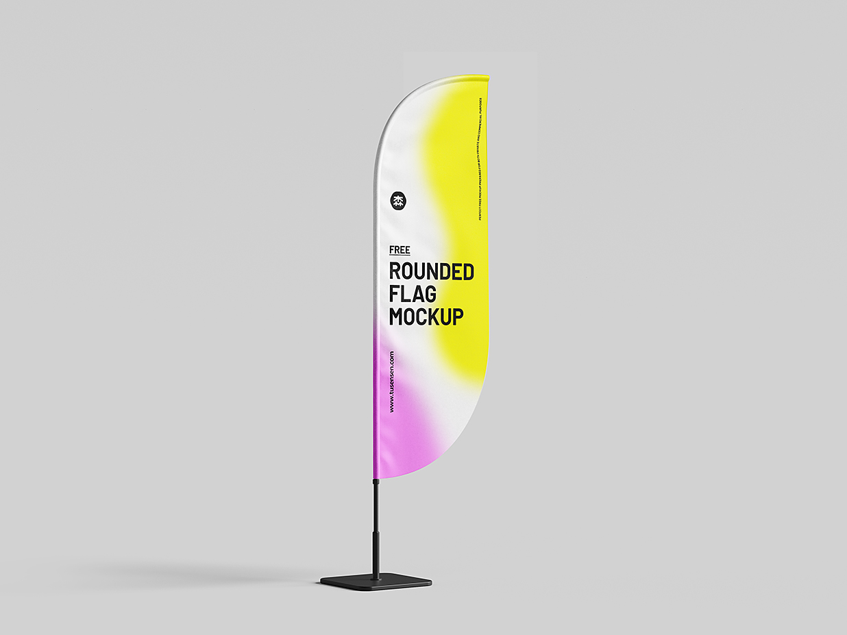 道旗帆旗广告旗旗帜样机mockup3组插图1