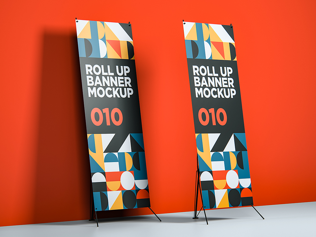 X展架样机mockup3组插图1