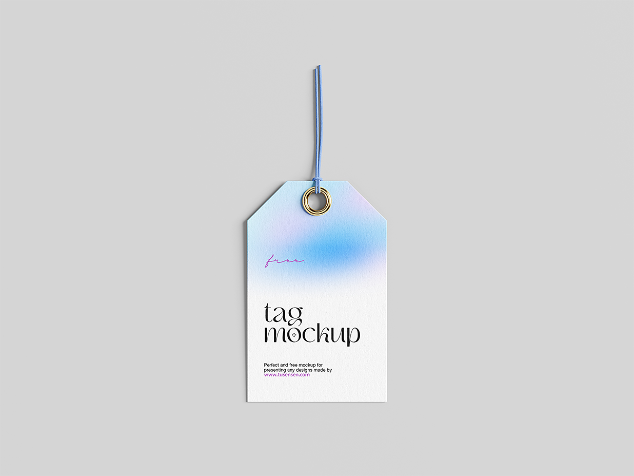 精致的服装吊牌标签样机5组插图1