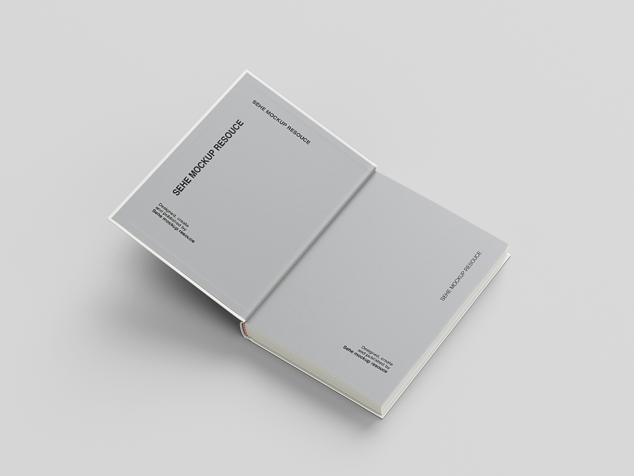 优雅的精装书籍样机6组插图1