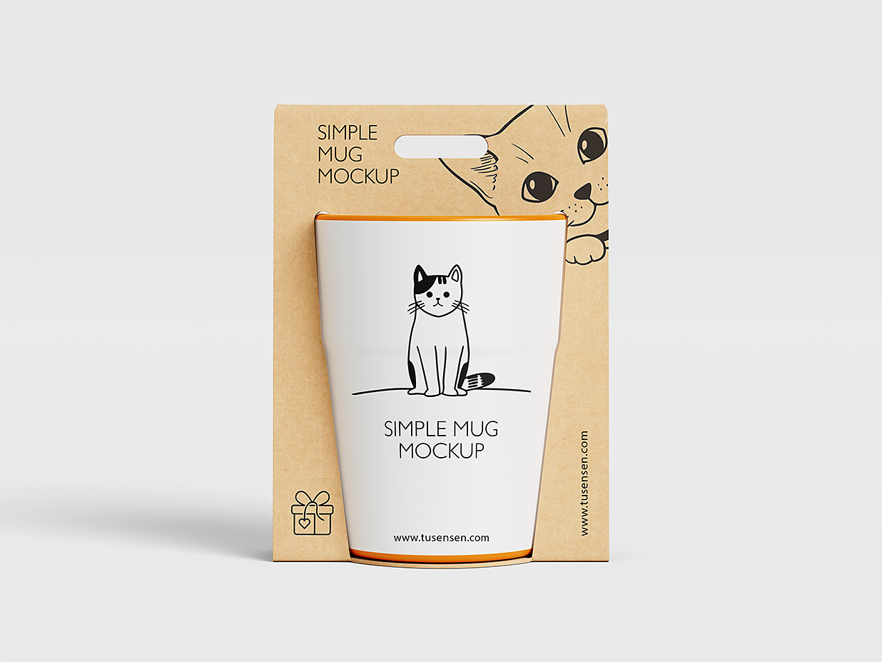 精致的马克杯包装样机5组插图1