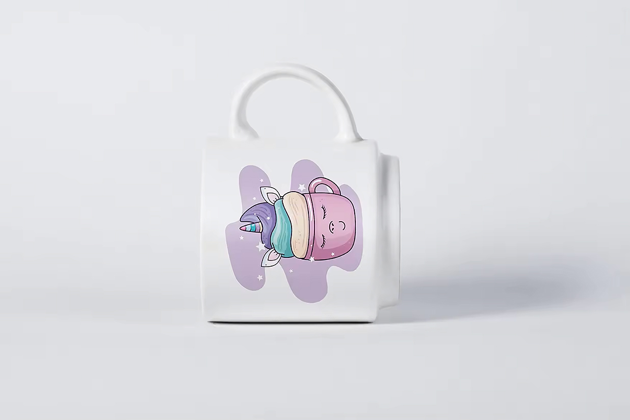 极简白色马克杯样机3组插图1