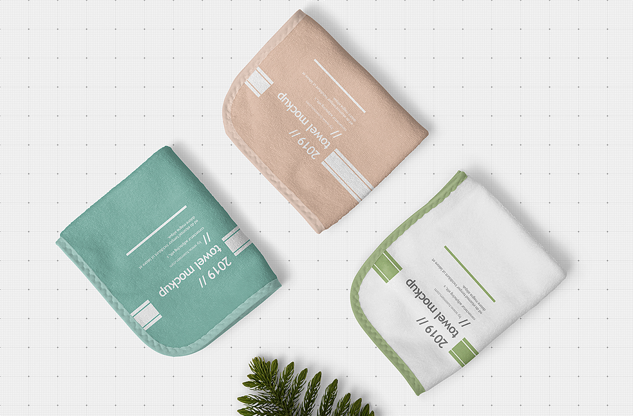 精致毛巾洗脸巾样机4组插图2